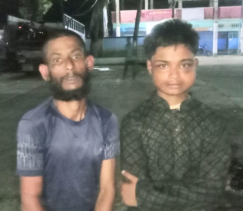 ছাতকে টাকা চুরি করে ৩ তলা থেকে লাফ দিয়ে পড়ে আহত চুর আটক।